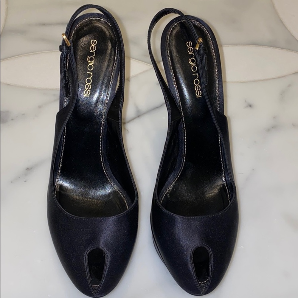 Sergio Rossi Black Black Platform Heels